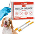 JJ CARE Insulin Syringe for Pets (Pack of 100) 31g 3/10cc 1/2”, U-100 Pet; Accurate Dosing Pet Syringes with Needle, Half Unit Markings Syringes for Cats and Dogs